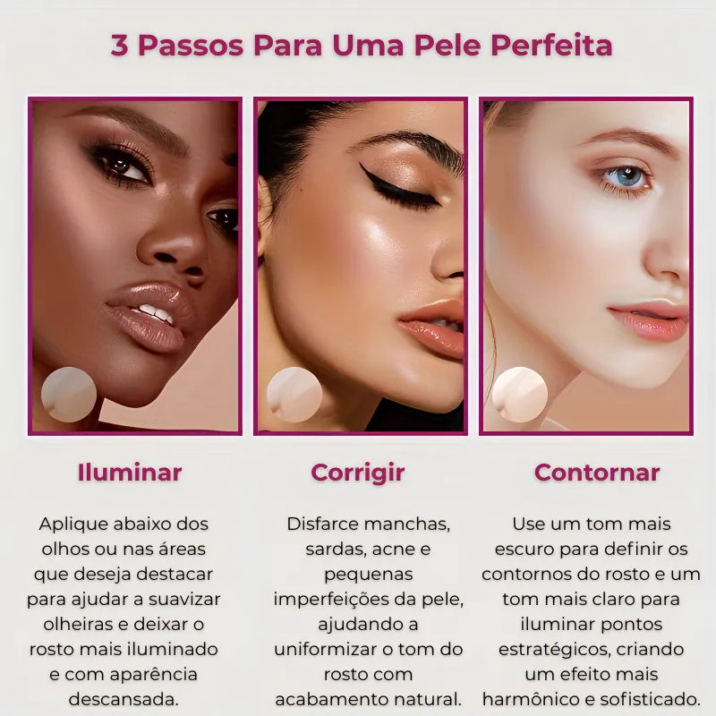 Base Líquida Hidratante com Esponja– Pele Perfeita e Natural